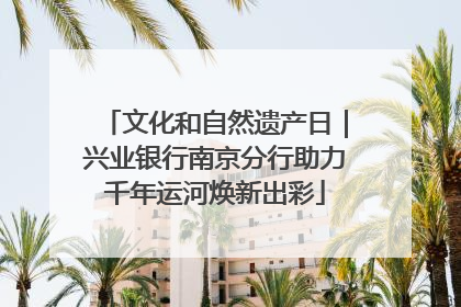 文化和自然遗产日｜兴业银行南京分行助力千年运河焕新出彩
