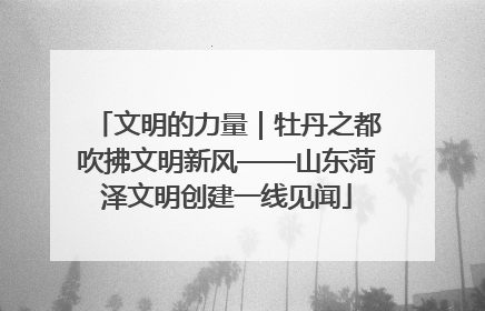 文明的力量｜牡丹之都吹拂文明新风——山东菏泽文明创建一线见闻