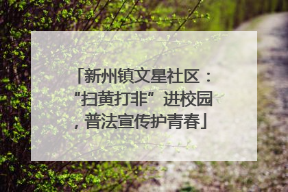 新州镇文星社区：“扫黄打非”进校园，普法宣传护青春