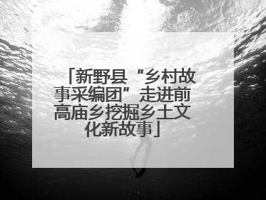 新野县“乡村故事采编团”走进前高庙乡挖掘乡土文化新故事