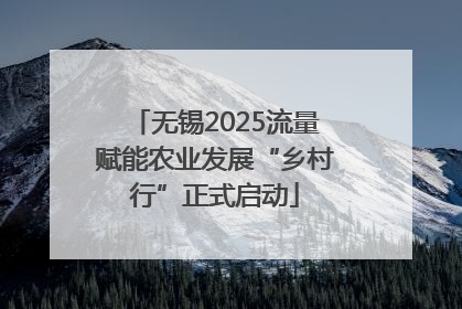 无锡2025流量赋能农业发展“乡村行”正式启动