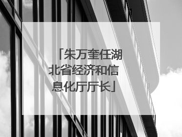 朱万奎任湖北省经济和信息化厅厅长