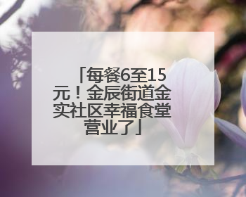 每餐6至15元！金辰街道金实社区幸福食堂营业了