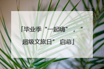 毕业季“一起嗨”，“超级文旅日” 启幕