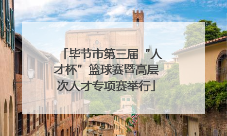 毕节市第三届“人才杯”篮球赛暨高层次人才专项赛举行