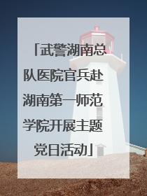 武警湖南总队医院官兵赴湖南第一师范学院开展主题党日活动