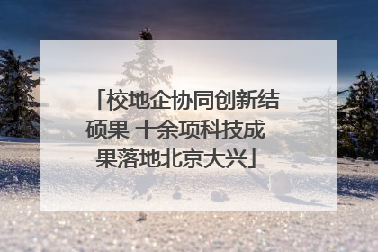 校地企协同创新结硕果 十余项科技成果落地北京大兴