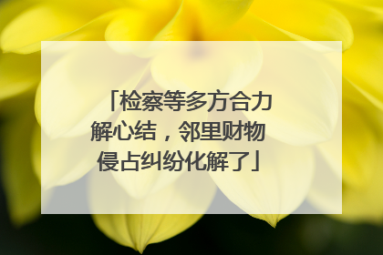 检察等多方合力解心结，邻里财物侵占纠纷化解了