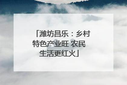 潍坊昌乐：乡村特色产业旺 农民生活更红火