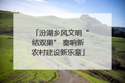 汾湖乡风文明“结双果” 奏响新农村建设新乐章