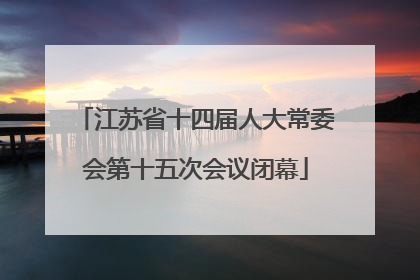 江苏省十四届人大常委会第十五次会议闭幕