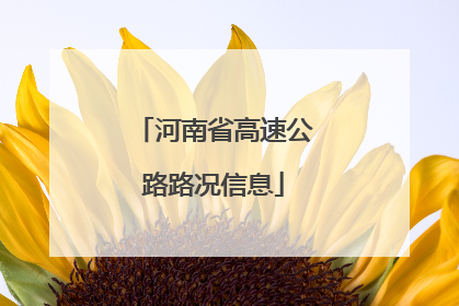 河南省高速公路路况信息