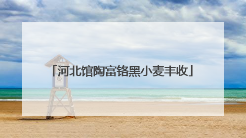 河北馆陶富铬黑小麦丰收
