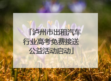 泸州市出租汽车行业高考免费接送公益活动启动
