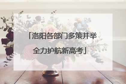 洛阳各部门多策并举 全力护航新高考