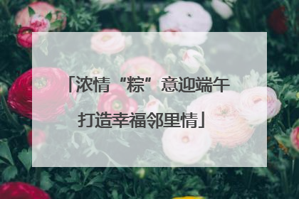 浓情“粽”意迎端午 打造幸福邻里情