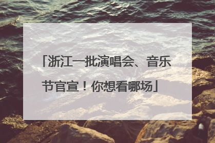浙江一批演唱会、音乐节官宣！你想看哪场