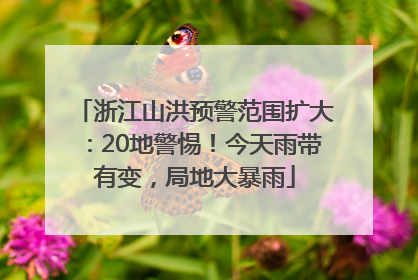 浙江山洪预警范围扩大：20地警惕！今天雨带有变，局地大暴雨