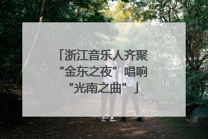 浙江音乐人齐聚“金东之夜”唱响“光南之曲”