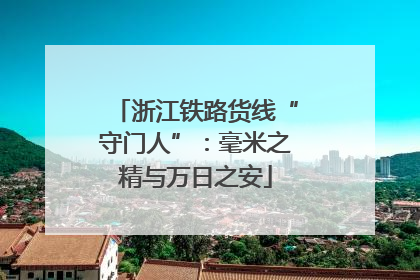 浙江铁路货线“守门人”：毫米之精与万日之安