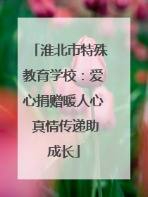 淮北市特殊教育学校：爱心捐赠暖人心 真情传递助成长