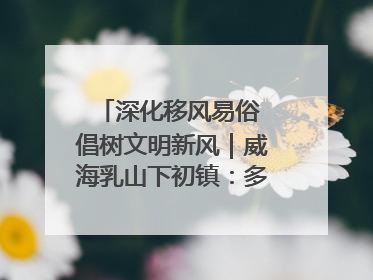 深化移风易俗 倡树文明新风｜威海乳山下初镇：多形式推进移风易俗 共筑文明和谐新风尚