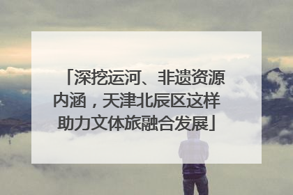 深挖运河、非遗资源内涵，天津北辰区这样助力文体旅融合发展