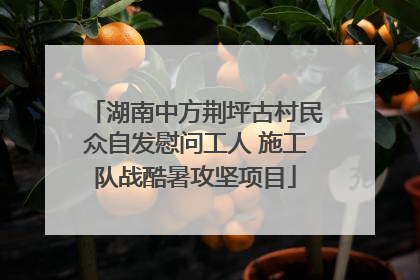湖南中方荆坪古村民众自发慰问工人 施工队战酷暑攻坚项目