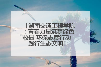 湖南交通工程学院：青春力量筑梦绿色校园 环保志愿行动践行生态文明