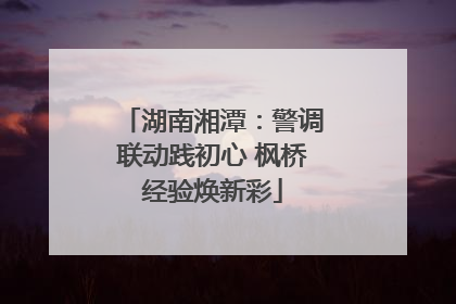 湖南湘潭：警调联动践初心 枫桥经验焕新彩
