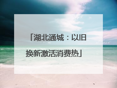 湖北通城：以旧换新激活消费热