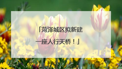 菏泽城区拟新建一座人行天桥！