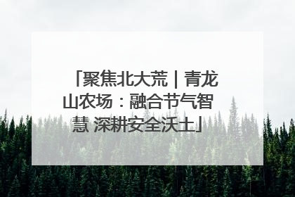 聚焦北大荒｜青龙山农场：融合节气智慧 深耕安全沃土