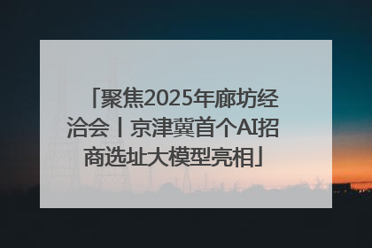 聚焦2025年廊坊经洽会丨京津冀首个AI招商选址大模型亮相