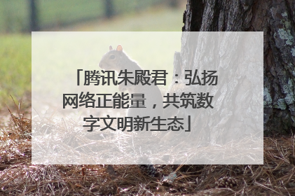 腾讯朱殿君：弘扬网络正能量，共筑数字文明新生态