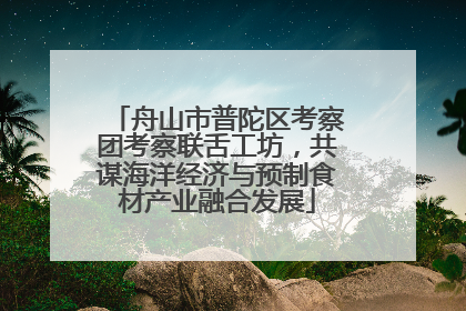 舟山市普陀区考察团考察联舌工坊，共谋海洋经济与预制食材产业融合发展