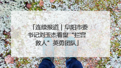 连续报道｜阜阳市委书记刘玉杰看望“拦窨救人”英勇团队