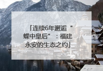 连续6年邂逅“蝶中皇后”：福建永安的生态之约