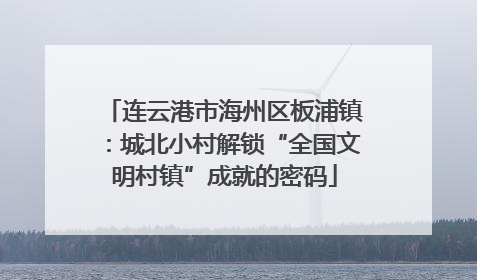 连云港市海州区板浦镇：城北小村解锁“全国文明村镇”成就的密码