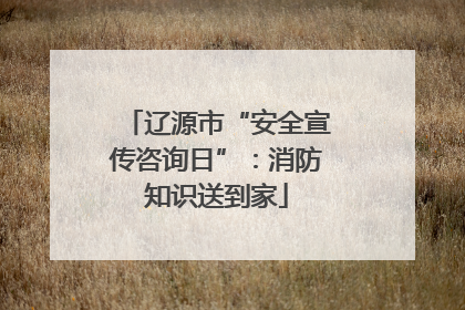 辽源市“安全宣传咨询日”：消防知识送到家