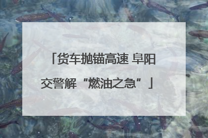 货车抛锚高速 阜阳交警解“燃油之急”