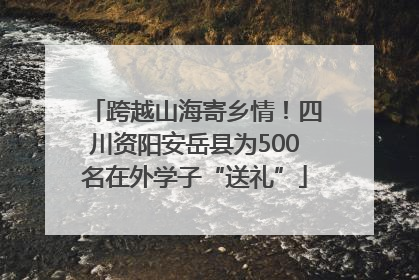 跨越山海寄乡情！四川资阳安岳县为500名在外学子“送礼”