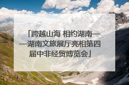 跨越山海 相约湖南——湖南文旅展厅亮相第四届中非经贸博览会