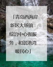 青岛西海岸新区大场镇：综治中心强服务，和谐港湾暖民心
