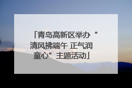 青岛高新区举办“清风拂端午 正气润童心”主题活动