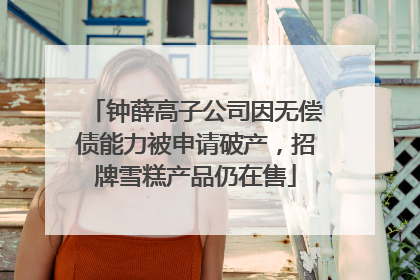 钟薛高子公司因无偿债能力被申请破产，招牌雪糕产品仍在售