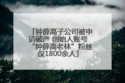 钟薛高子公司被申请破产 创始人账号“钟薛高老林”粉丝仅1800余人