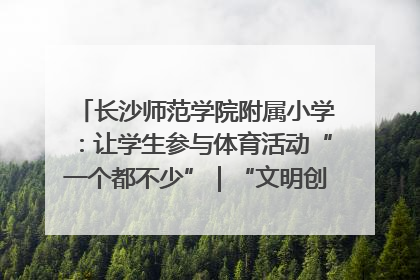长沙师范学院附属小学：让学生参与体育活动“一个都不少”｜“文明创建耀三湘”专栏
