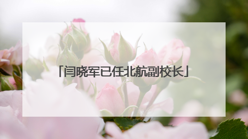 闫晓军已任北航副校长