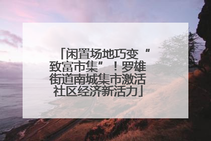 闲置场地巧变“致富市集”！罗雄街道南城集市激活社区经济新活力